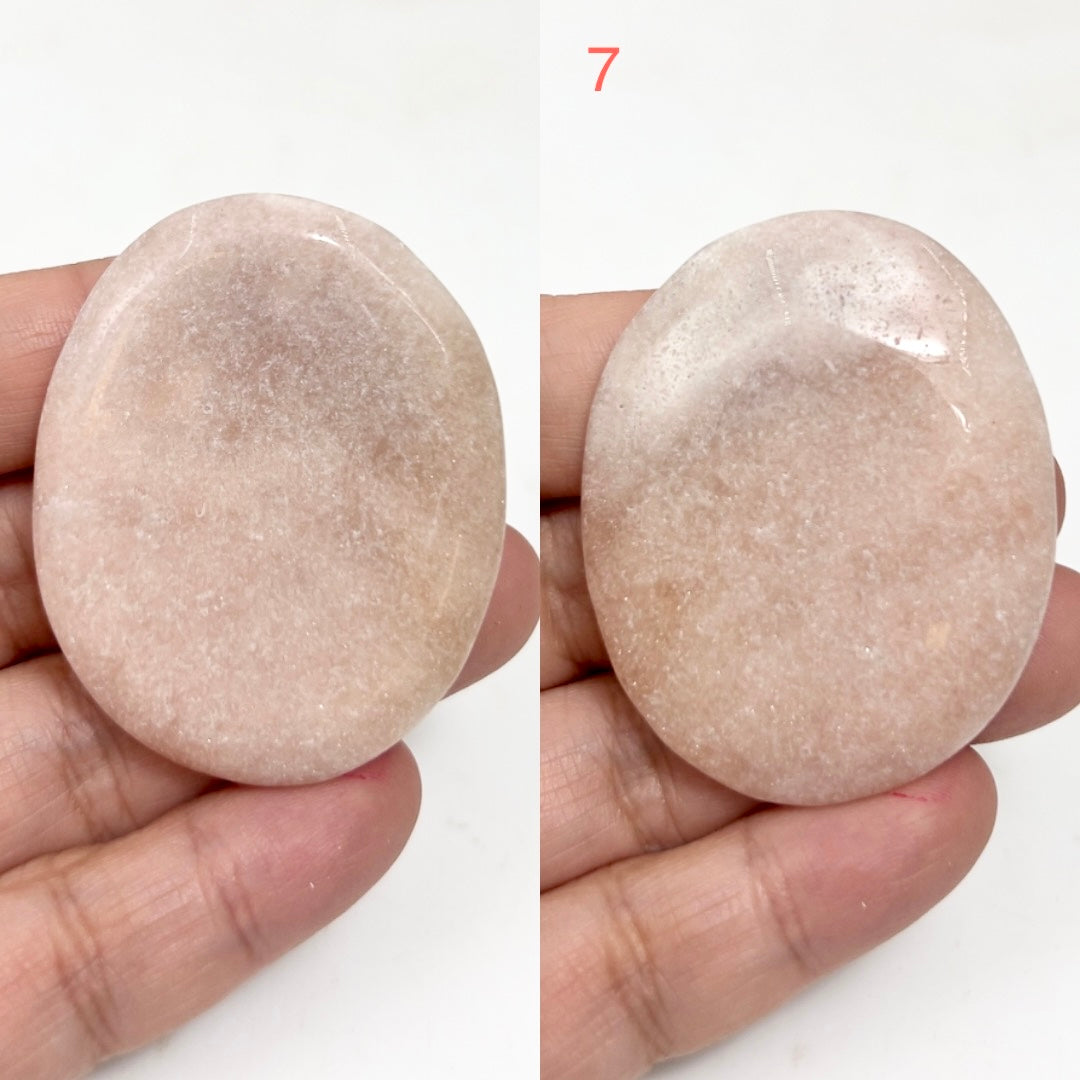 Pink Amethyst Palm Stones Worry Healing Crystals YOU CHOOSE