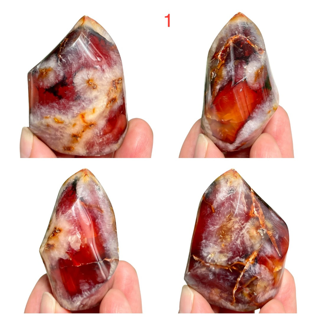 Carnelian Flames Healing Crystal Carvings YOU CHOOSE
