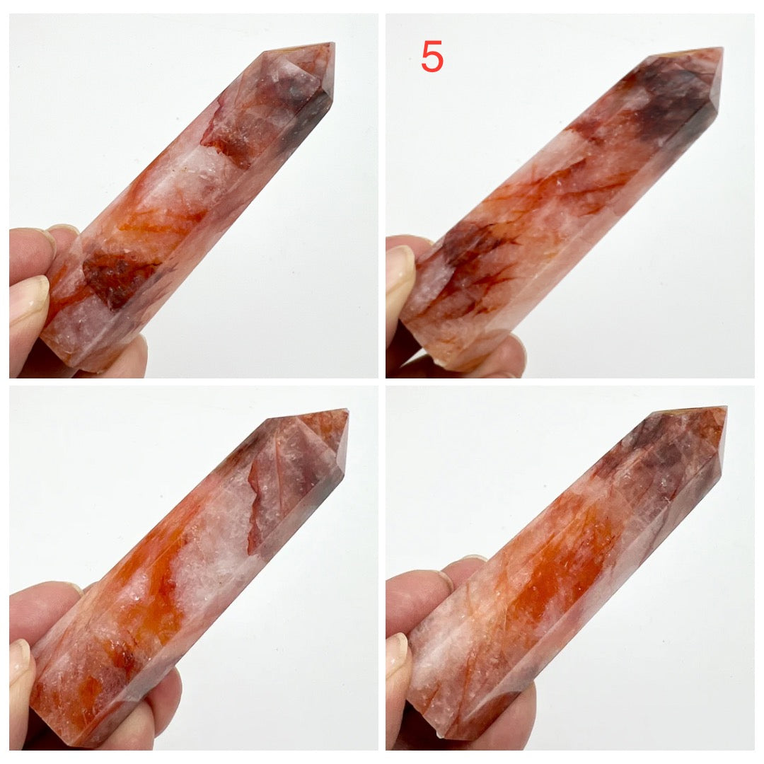 Hematoid Fire Quartz Points Towers Crystal Generators YOU CHOOSE