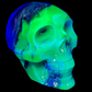 Volcanic Agate Skull UV Reactive Healing Crystal Carving 420g