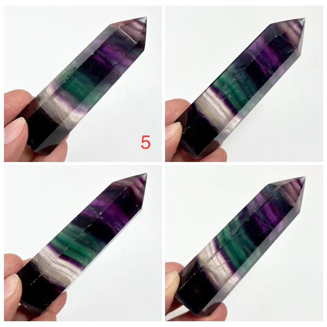 Rainbow Fluorite Points Towers Crystal Generators YOU CHOOSE