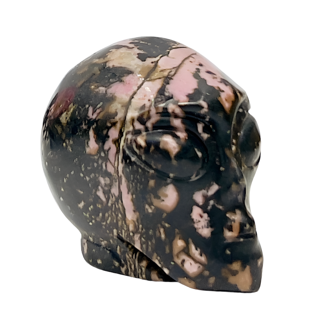 Rhodonite Alien Skull 2 Inches Healing Crystal Carving