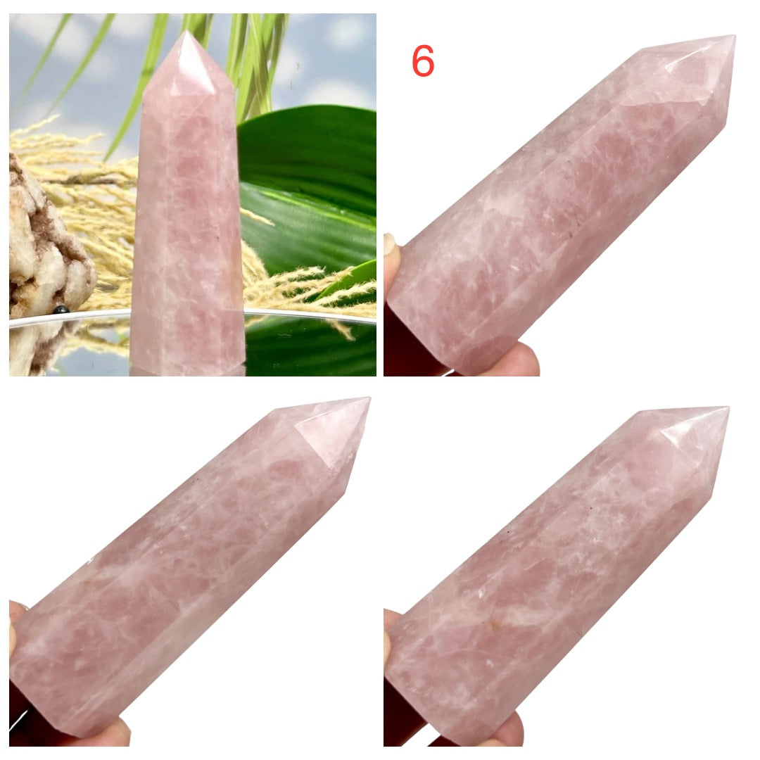 Rose Quartz Points Towers Healing Crystal Generators YOU CHOOSE