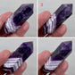 Chevron Dream Amethyst Double Terminated DT Crystal YOU CHOOSE
