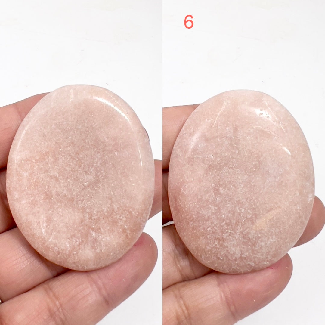 Pink Amethyst Palm Stones Worry Healing Crystals YOU CHOOSE