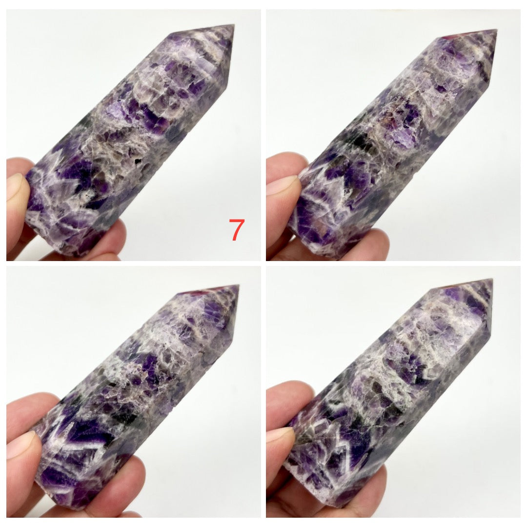 Chevron Dream Amethyst Points Towers Crystal Generators YOU CHOOSE