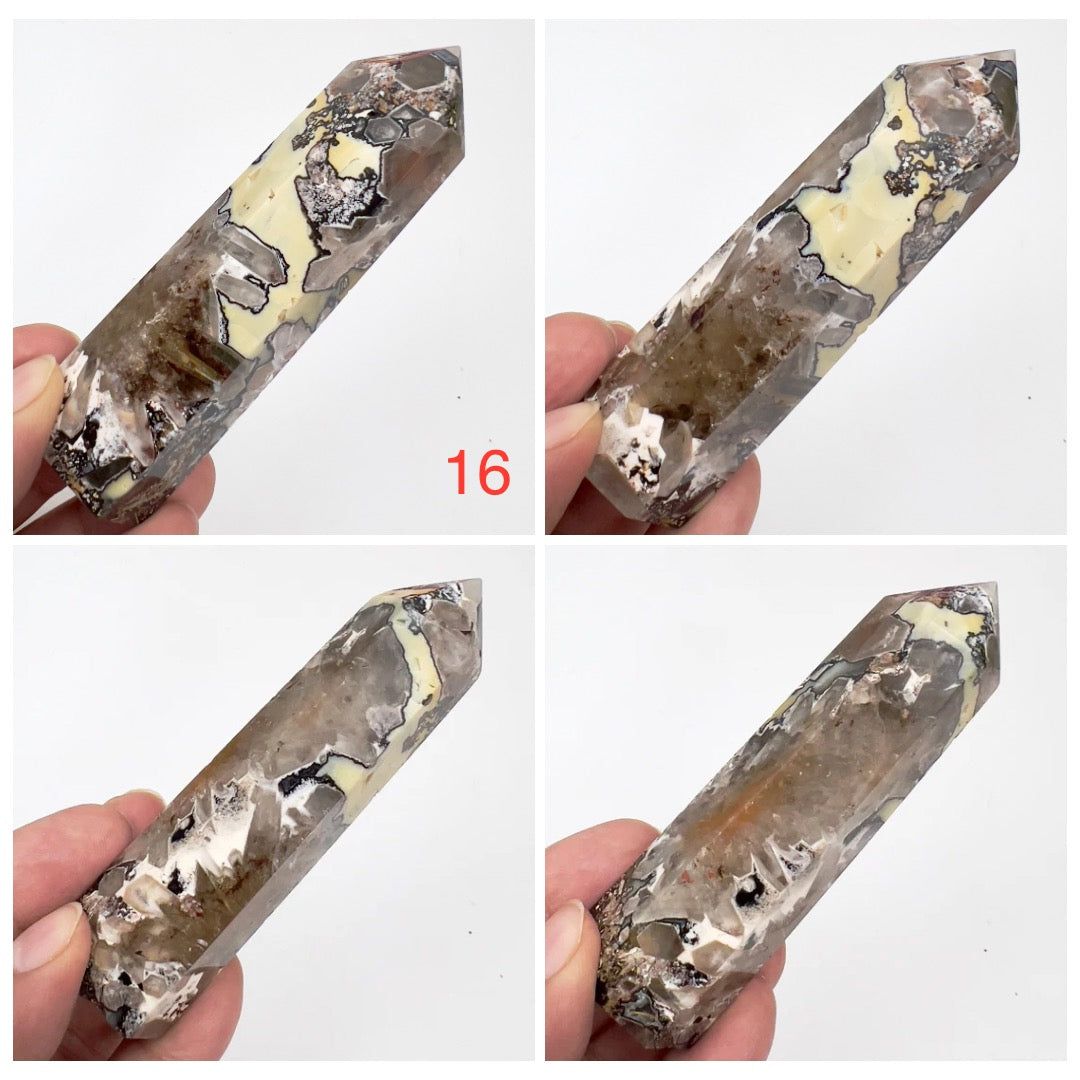 Mosaic Chalcedony Quartz Rare Points Towers Crystal Generators YOU CHOOSE