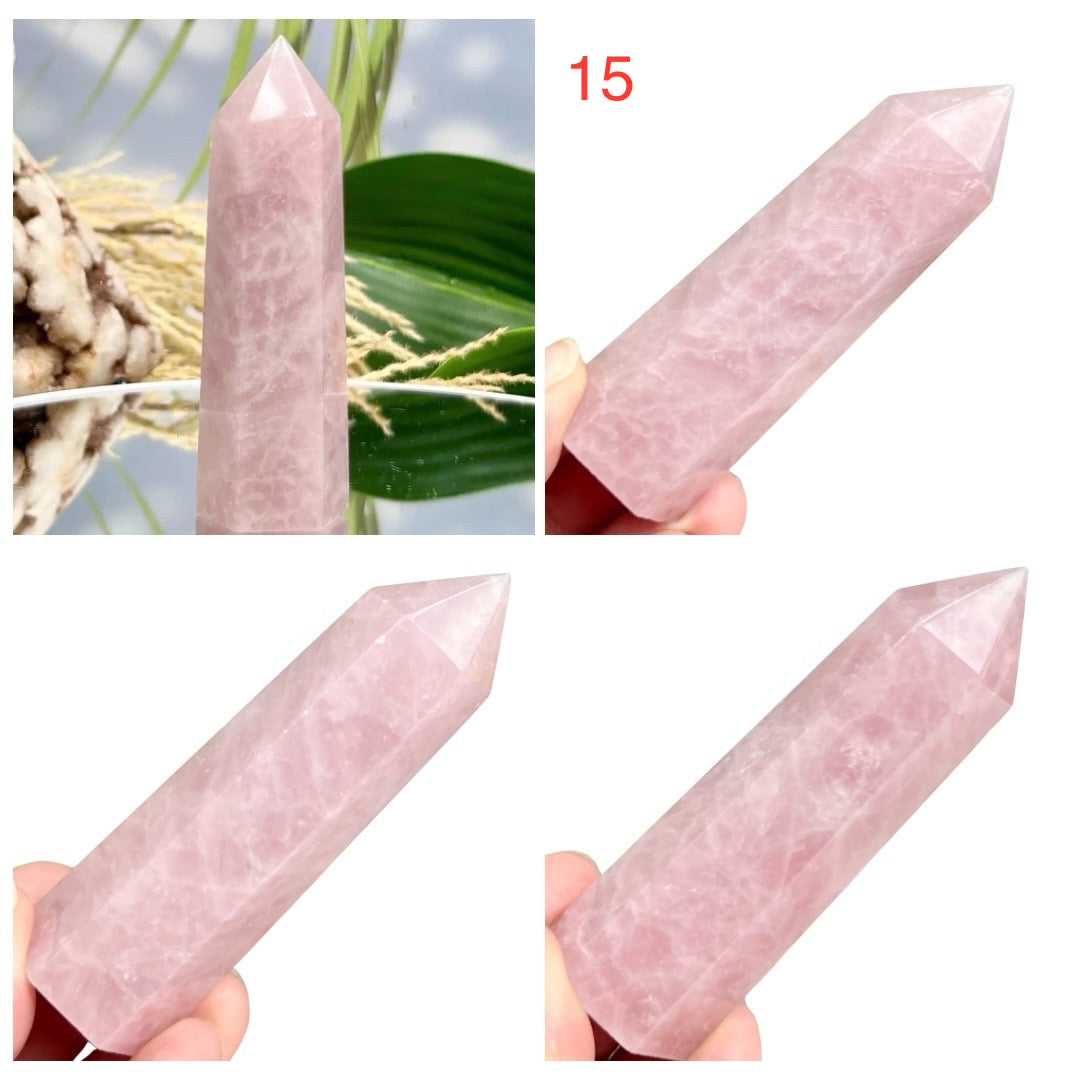 Rose Quartz Points Towers Healing Crystal Generators YOU CHOOSE