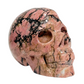 Rhodonite Skull Healing Crystal Carving 957g
