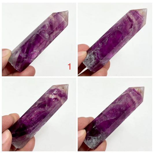 Fuchsia Purple Fluorite Points Towers Crystals YOU CHOOSE