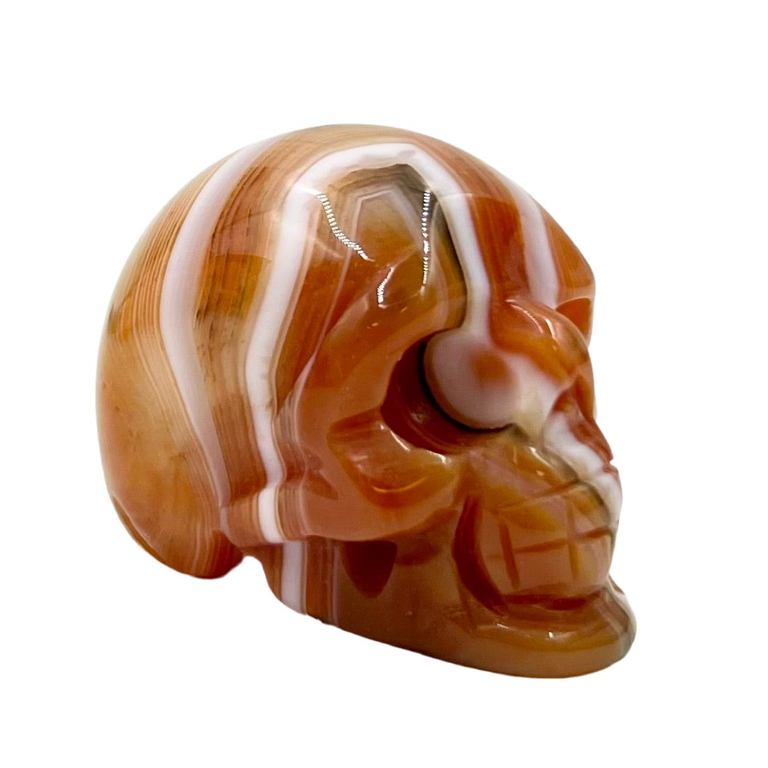 Carnelian Skull 2 Inches Rare Hand Carved Crystal Carving