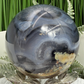 Volcanic Agate Quartz Sphere UV Reactive Crystal Ball 528g 73mm