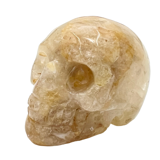 Golden Healer Quartz Skull 2 Inches Hand Carved Crystal Carving
