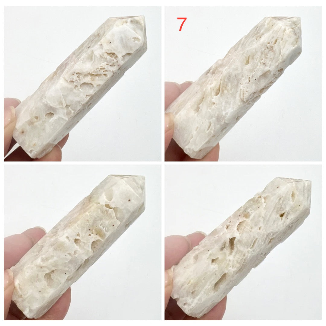 Druzy White Agate Points Towers Crystals YOU CHOOSE