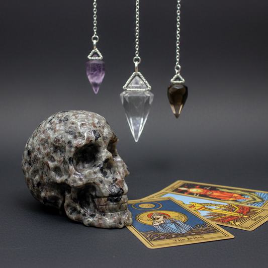 Yooperlite Skull Filigree Design UV Reactive Healing Crystal Carving 570g