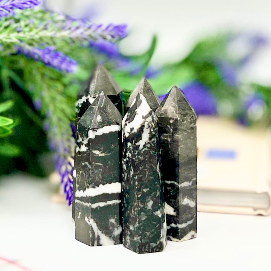 Zebra Jasper Points Towers Crystal Generators YOU CHOOSE