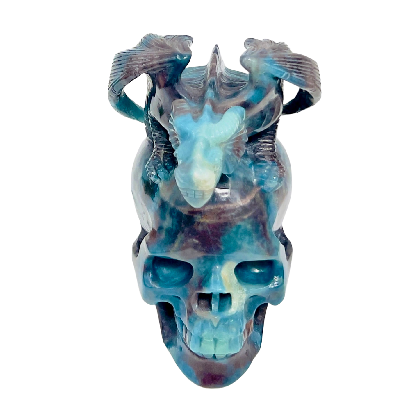 Trolleite Gargoyle on Skull Hollow Jaw Rare Healing Crystal Carving 1564g