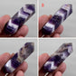 Chevron Dream Amethyst Double Terminated DT Crystal YOU CHOOSE