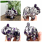 Chevron Dream Amethyst Healing Elephant Crystal Animal Carving 255g