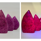 Honeycomb Ruby Flames UV Reactive Crystal Carvings YOU CHOOSE