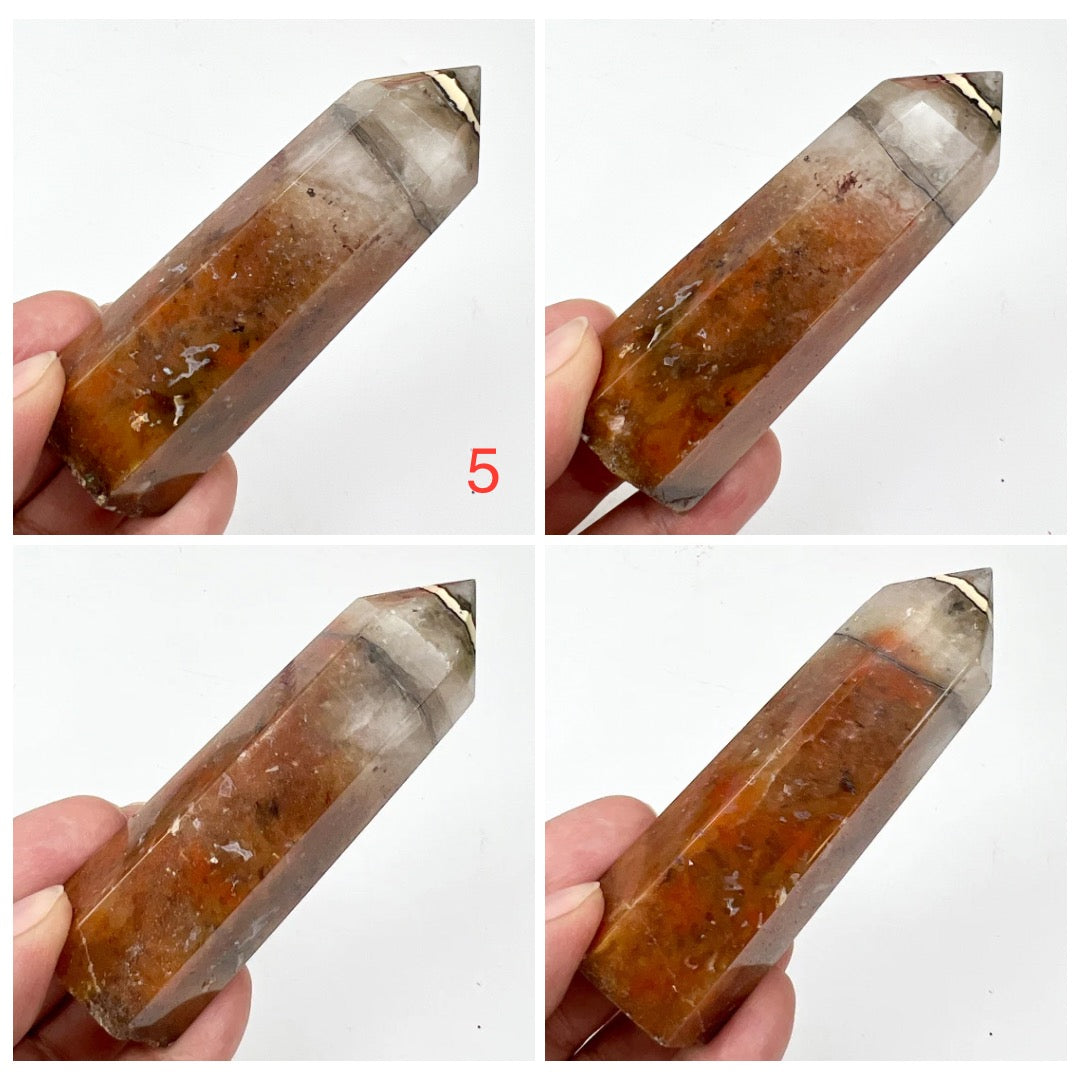 Mosaic Chalcedony Quartz Rare Points Towers Crystal Generators YOU CHOOSE