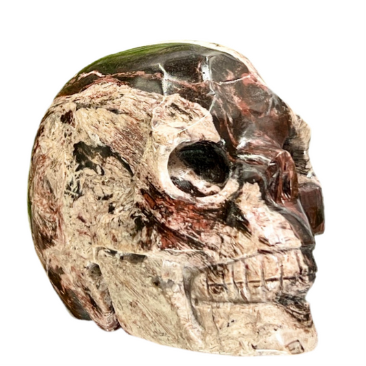 Red Violet Jasper Skull Rare Healing Crystal Carving 1044g