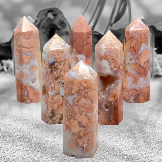Pink Cotton Candy Agate Points Towers Crystal Generators YOU CHOOSE