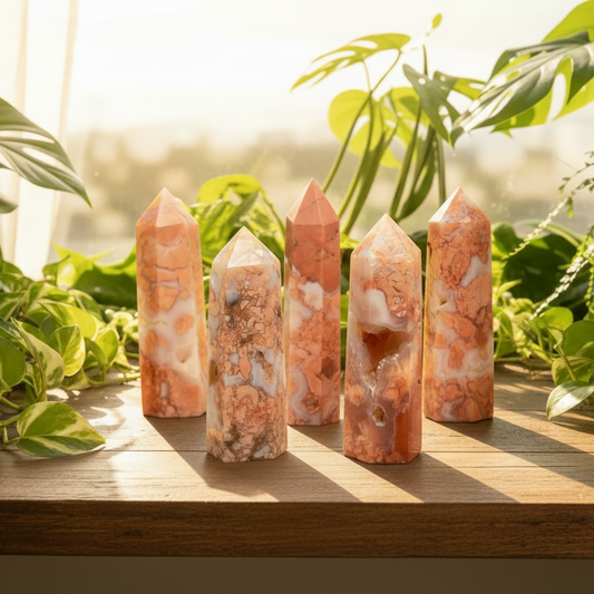 Pink Cotton Candy Agate Points Towers Crystal Generators YOU CHOOSE