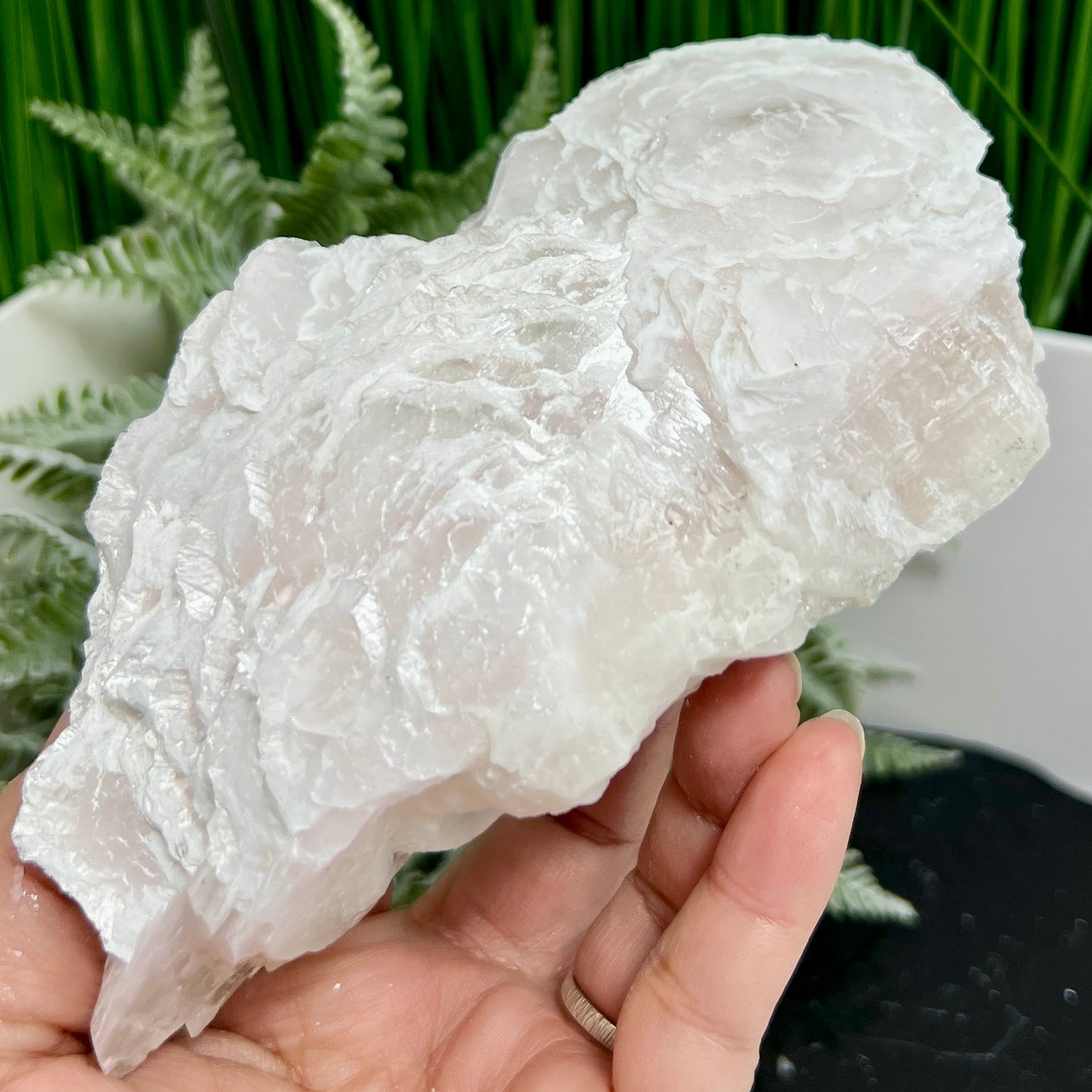 Pink Mica Calcite UV Reactive Raw Natural Specimen 612g