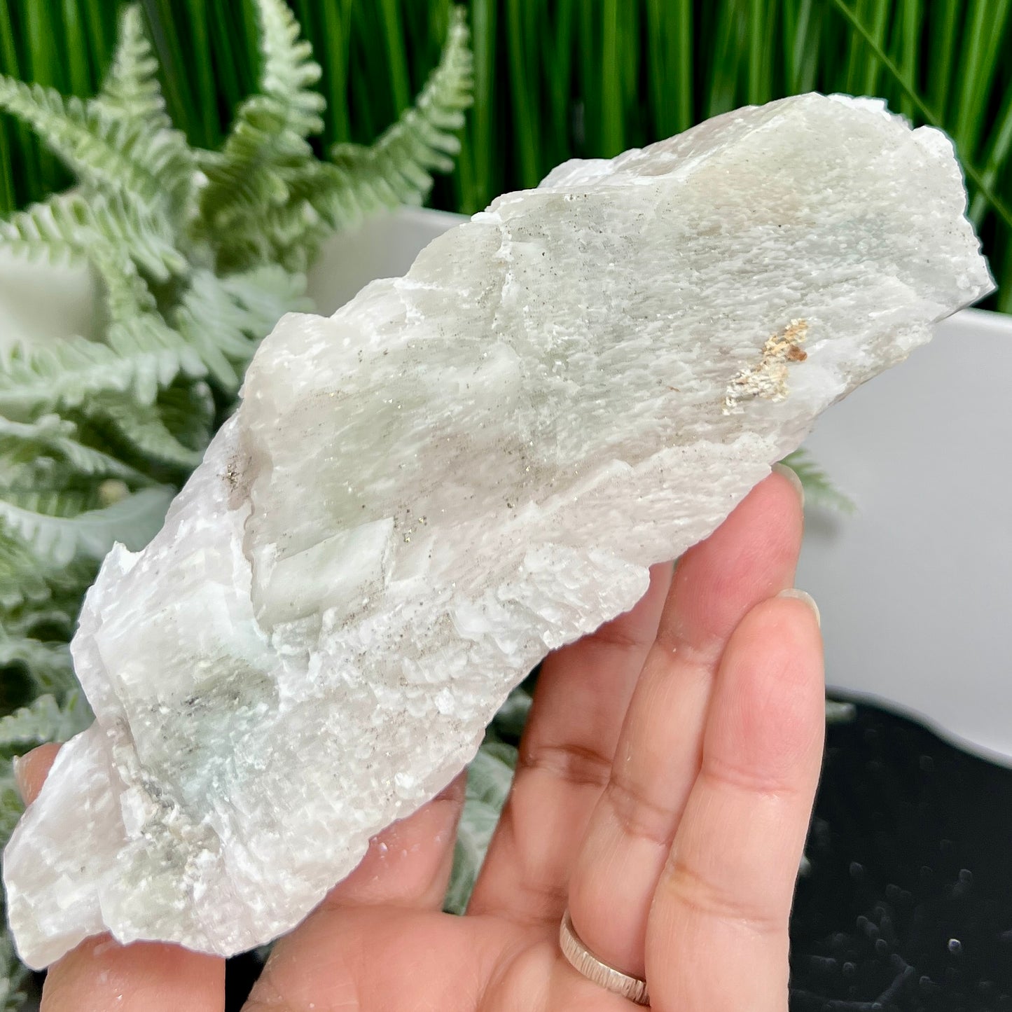 Pink Mica Calcite UV Reactive Raw Natural Specimen 612g