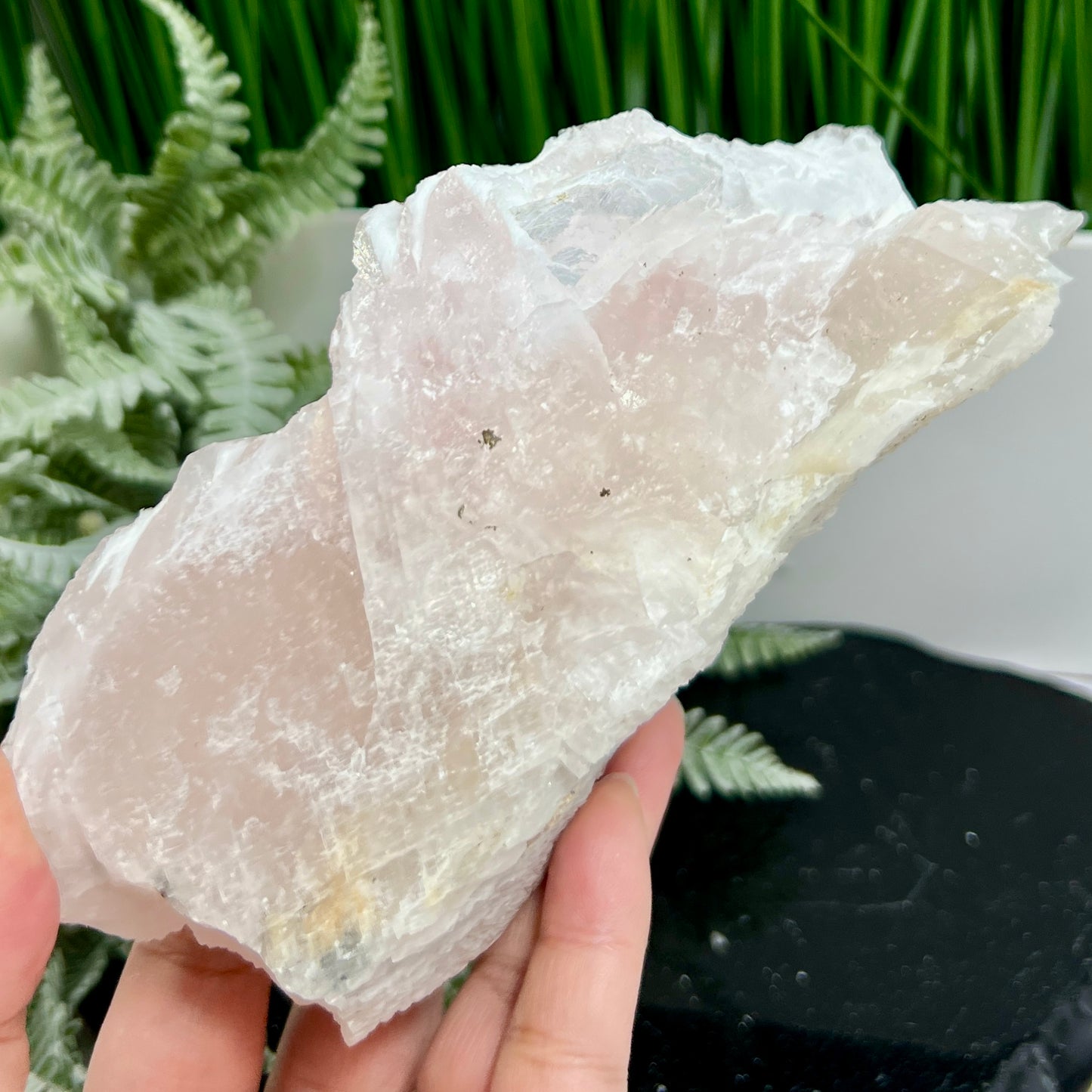 Pink Mica Calcite UV Reactive Raw Natural Specimen 612g