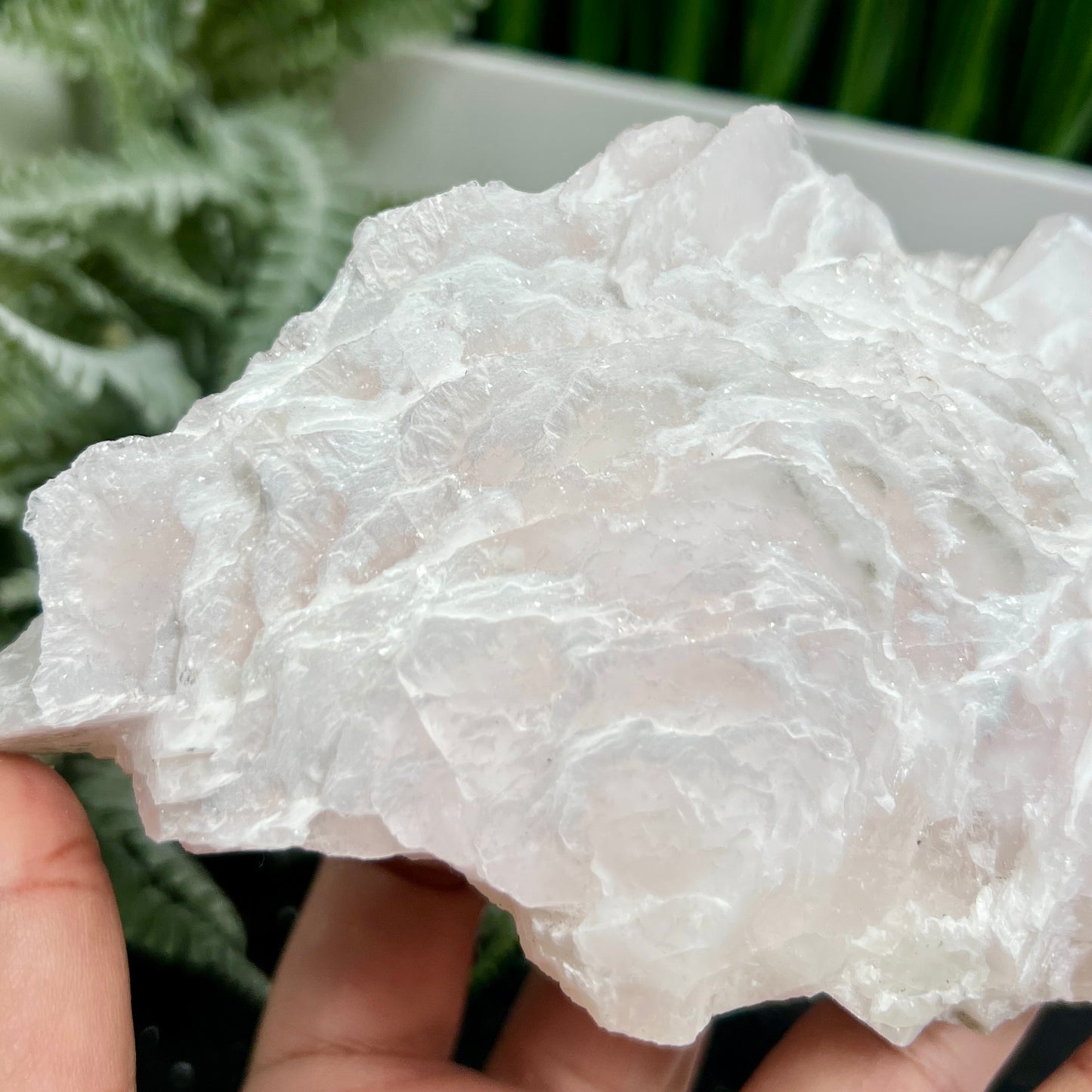 Pink Mica Calcite UV Reactive Raw Natural Specimen 612g