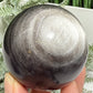 Silver Sheen Obsidian Sphere Healing Crystal Ball 259g 59mm