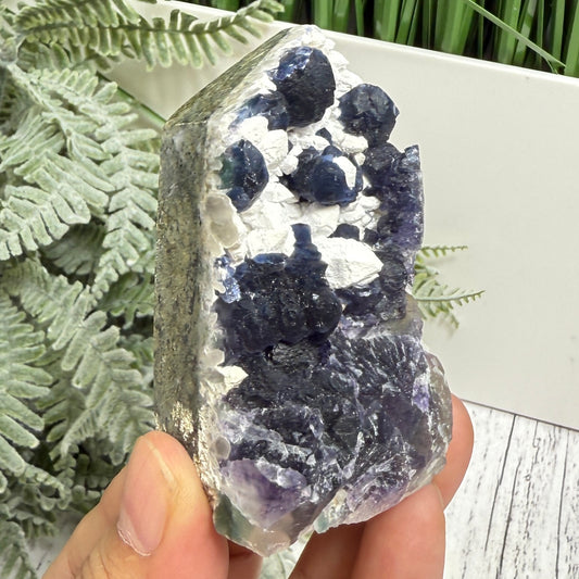 Blueberry Fluorite Indigo Towers RARE Healing Generator 175g