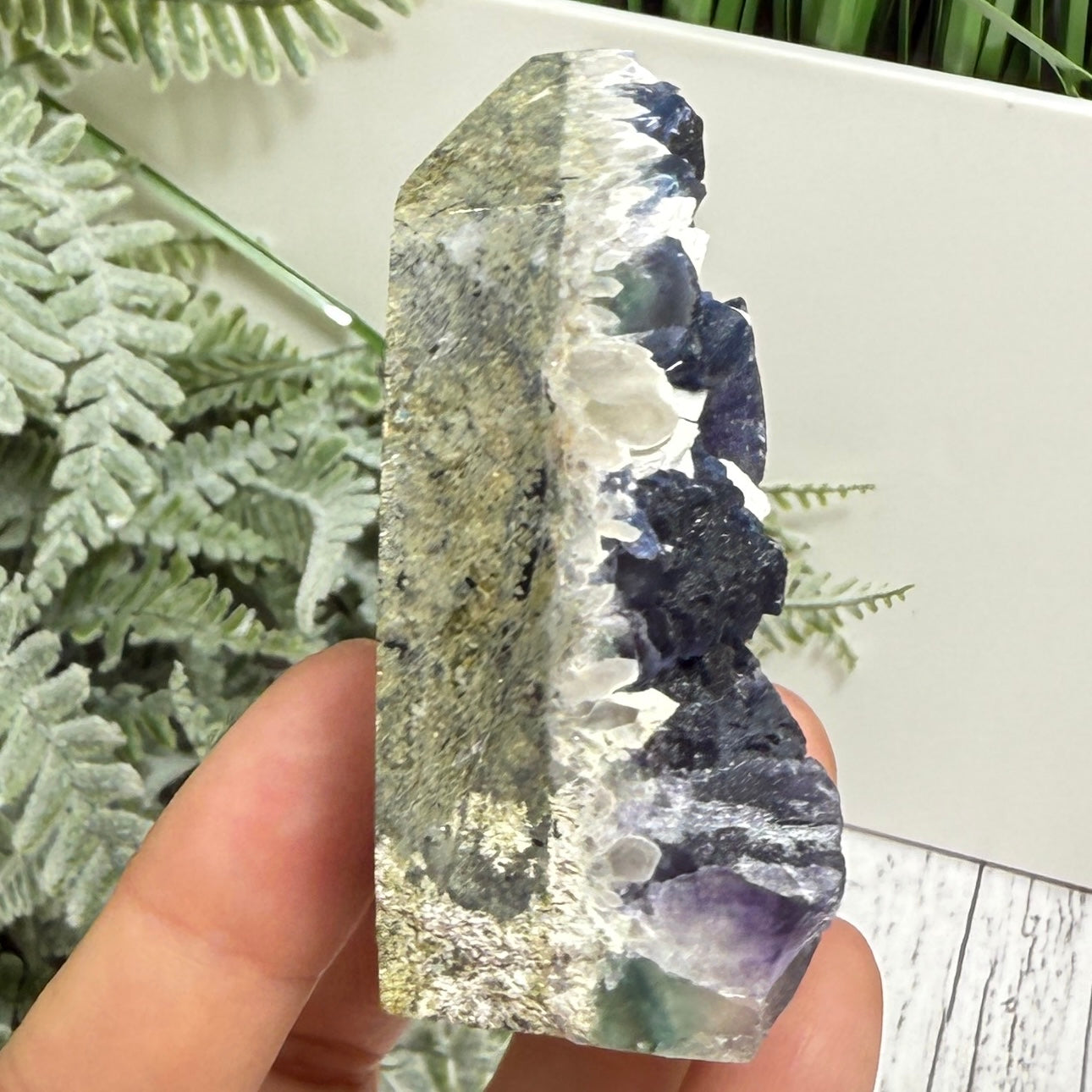 Blueberry Fluorite Indigo Towers RARE Healing Generator 175g