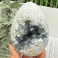 Celestite Celestine Large Egg with Stand Large Geode Cluster Crystal 997g