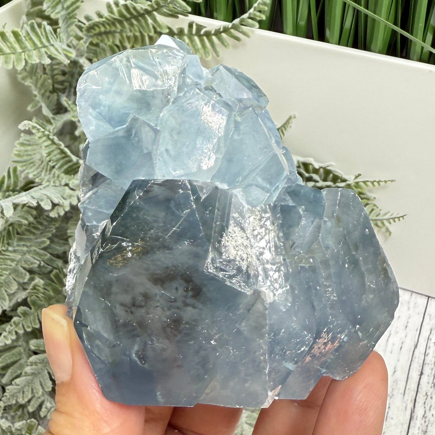 Celestite Celestine Chunk Specimen Geode Cluster Crystal 583g