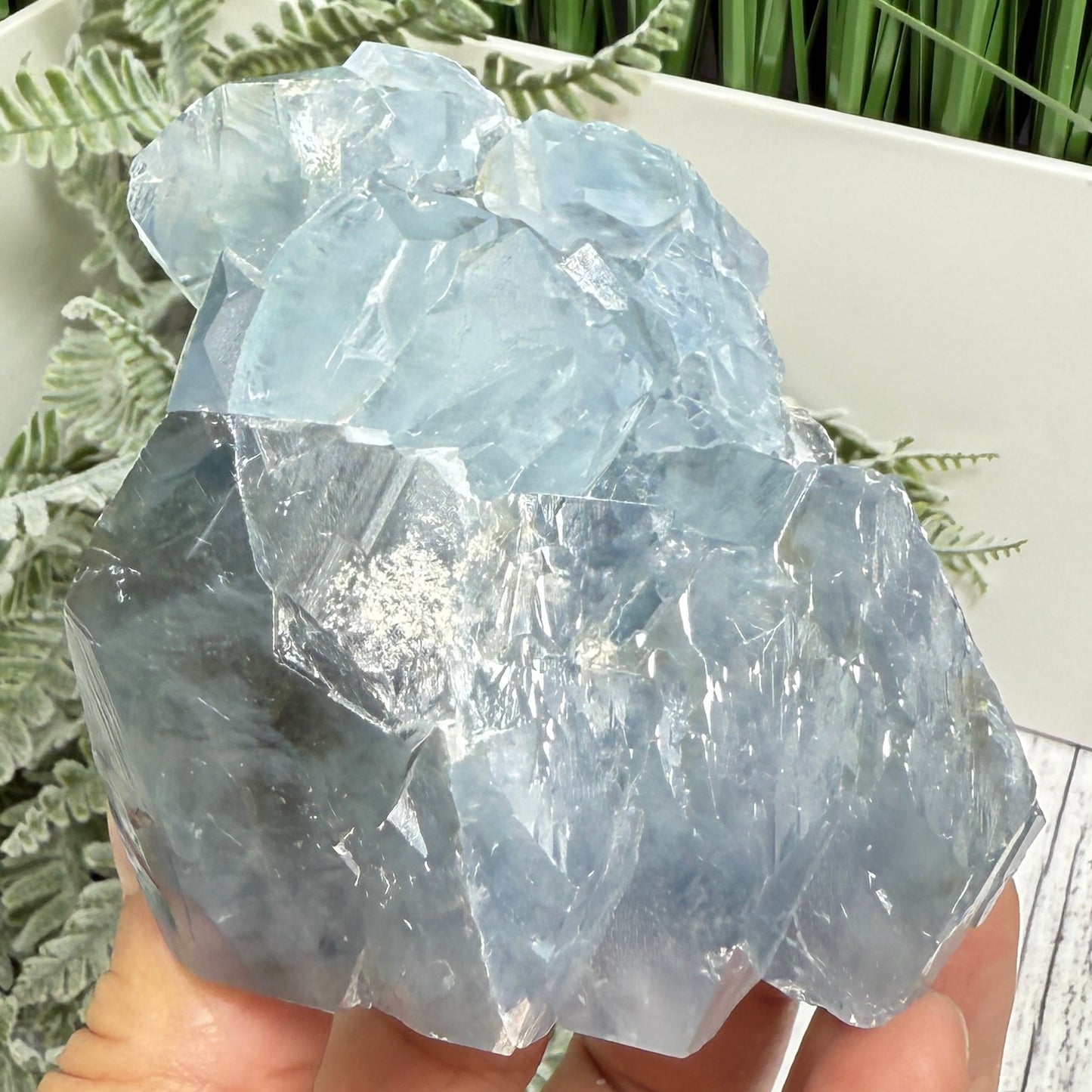 Celestite Celestine Chunk Specimen Geode Cluster Crystal 583g