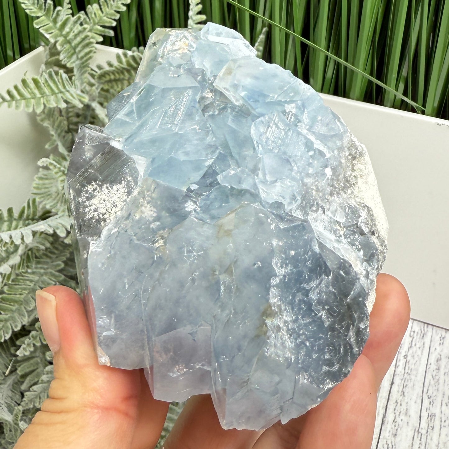 Celestite Celestine Chunk Specimen Geode Cluster Crystal 583g