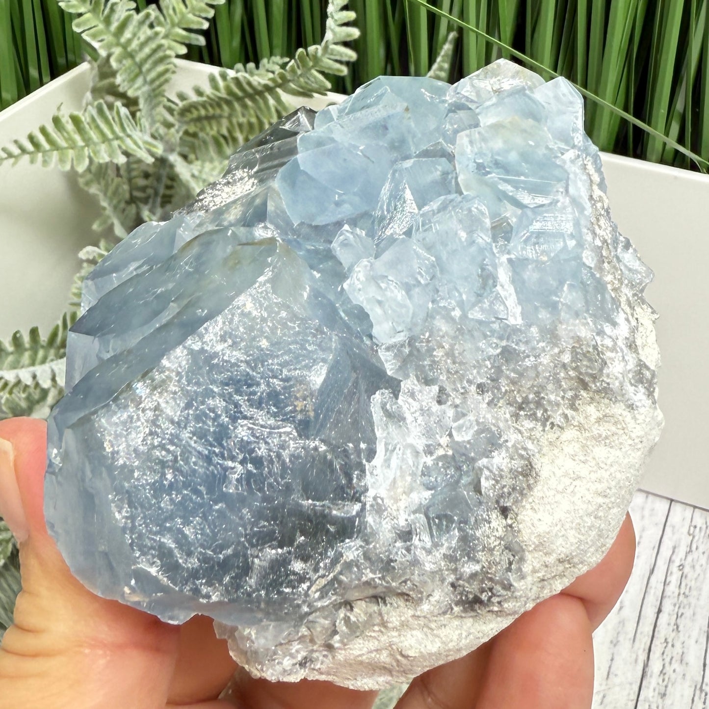 Celestite Celestine Chunk Specimen Geode Cluster Crystal 583g