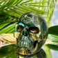 Labradorite Skull Hollow Jaw Healing Crystal Carving 948g