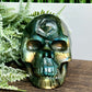 Labradorite Skull Hollow Jaw Healing Crystal Carving 948g