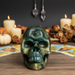 Labradorite Skull Hollow Jaw Healing Crystal Carving 948g
