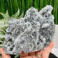 Black Quartz Calcite Skull UV Reactive Large Druzy Crystal 640g