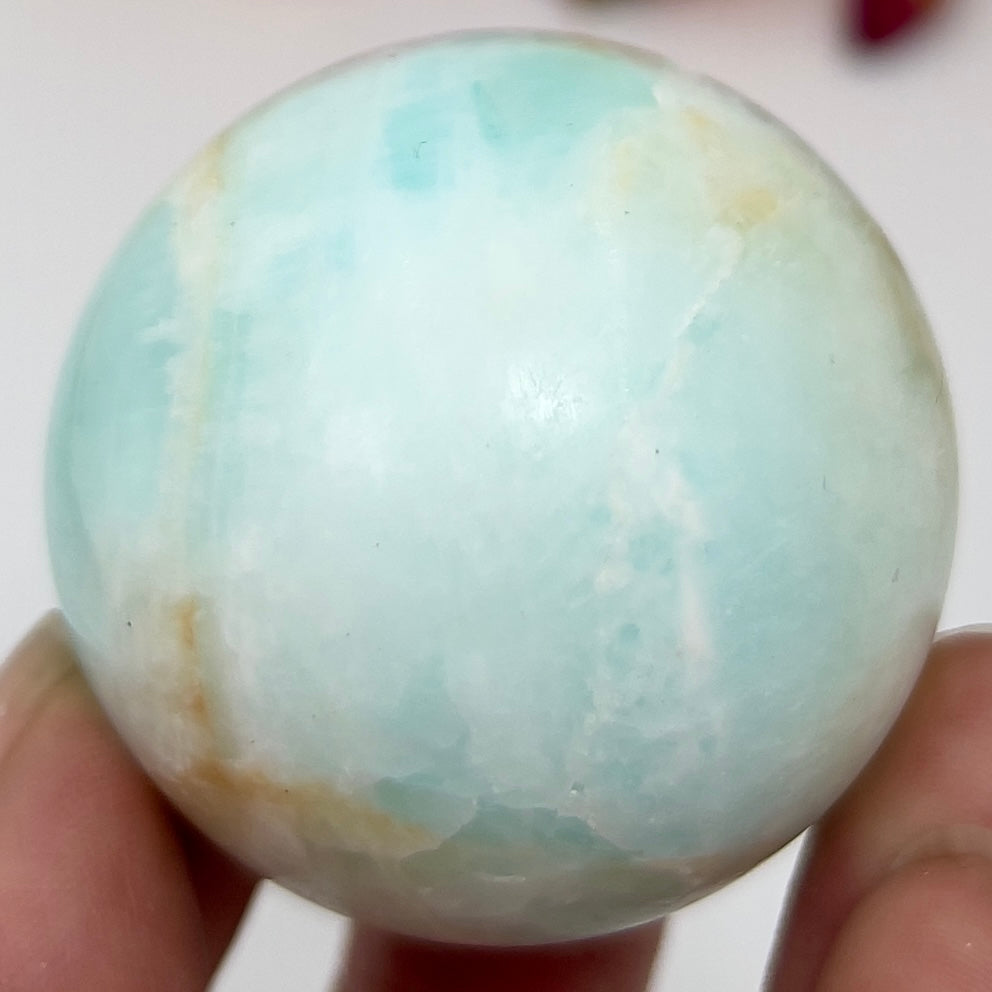 Caribbean Calcite Spheres Crystal Ball 138g 45mm