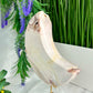 Pink Amethyst Moon Crescent with Stand Crystal Carving 1132g