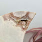 Pink Amethyst Moon Crescent with Stand Crystal Carving 1132g