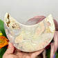 Pink Amethyst Moon Crescent with Stand Crystal Carving 1132g