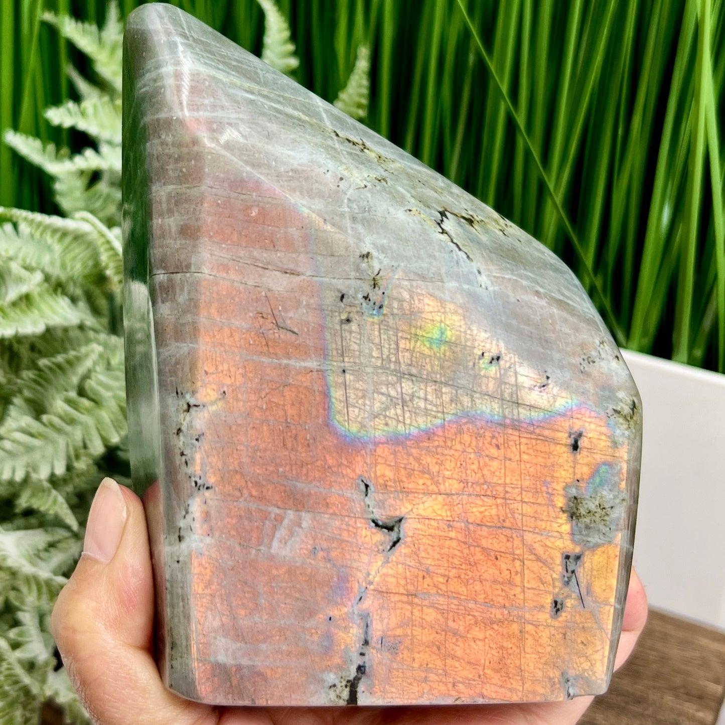 Labradorite Purple Sunset Free Form Healing Crystal 1340g