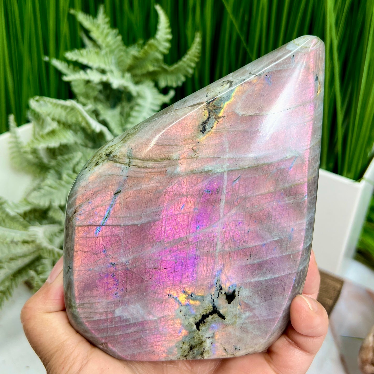 Labradorite Purple Sunset Free Form Healing Crystal 1340g